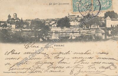 Carte postale ancienne Le Lot Illustré — Figeac (Lot)