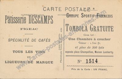 Carte postale ancienne Groupe Sportif — Figeac (Lot)