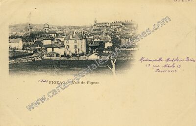 Carte postale ancienne Vue de Figeac — Figeac (Lot)