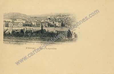 Carte postale ancienne Quai Legendre — Figeac (Lot)