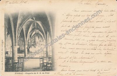 Carte postale ancienne Chapelle de N. D. de Pitié — Figeac (Lot)