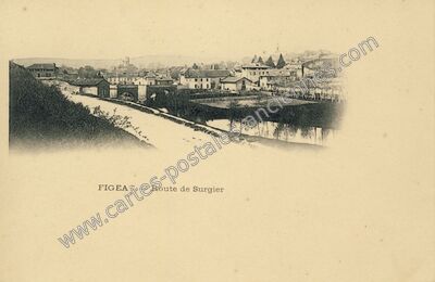 Carte postale ancienne Route de Surgier — Figeac (Lot)