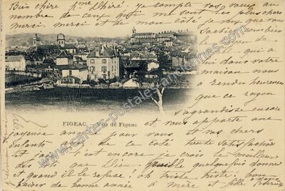 Carte postale ancienne Vue de Figeac — Figeac (Lot)