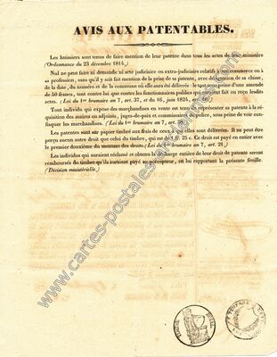 Carte postale ancienne AVIS AUX PATENTABLES — Figeac (Lot)