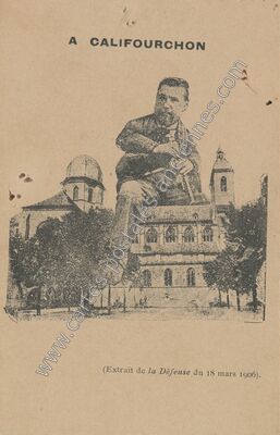 Carte postale ancienne A Califourchon — Figeac (Lot)