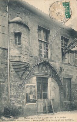 Carte postale ancienne Maison de Viguier d'Auglanat (XV· siècle) — Figeac (Lot)
