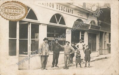 Carte postale ancienne Patisserie Confiserie Descamps — Figeac (Lot)