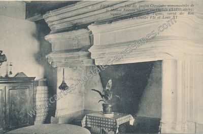 Carte postale ancienne Une des quatre Cheminées monumentales de la Maison Etienne Séguier — Figeac (Lot)