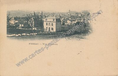 Carte postale ancienne Vue générale — Figeac (Lot)