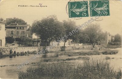 Carte postale ancienne Vue des Cours — Figeac (Lot)