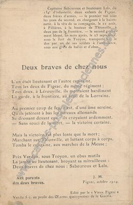 Carte postale ancienne Deux braves de chez nous — Figeac (Lot)
