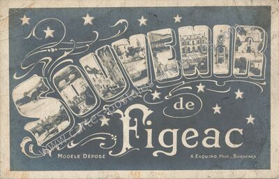 Carte postale ancienne Souvenir — Figeac (Lot)