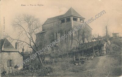 Carte postale ancienne Vue de l'Église — Fons (Lot)