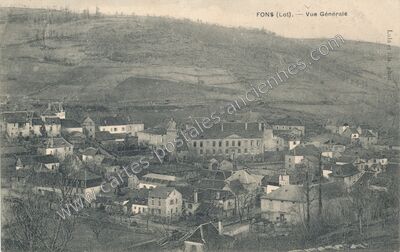 Carte postale ancienne Vue Générale — Fons (Lot)