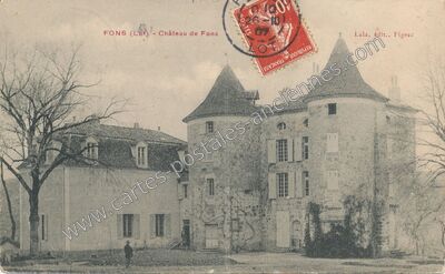 Carte postale ancienne Château de Fons — Fons (Lot)