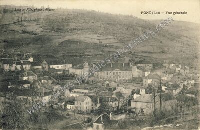Carte postale ancienne Vue générale — Fons (Lot)