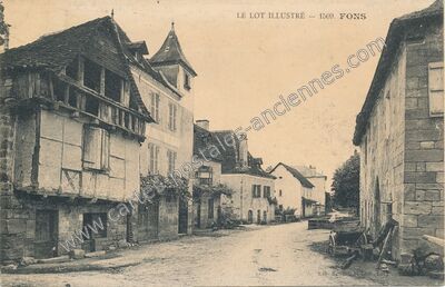Carte postale ancienne Le Lot illustré — Fons (Lot)