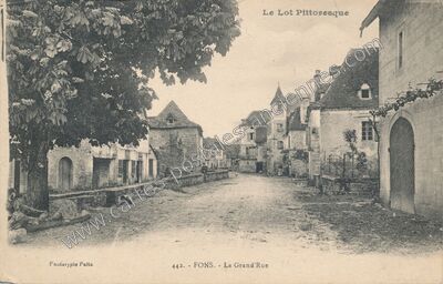 Carte postale ancienne Le Lot Pittoresque — Fons (Lot)