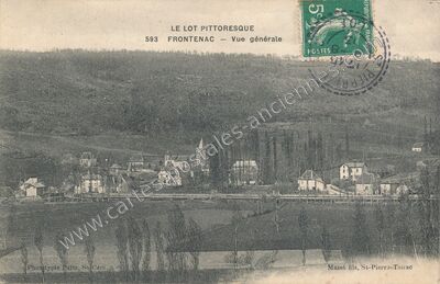 Carte postale ancienne Le Lot pittoresque, Vue générale — Frontenac (Lot)