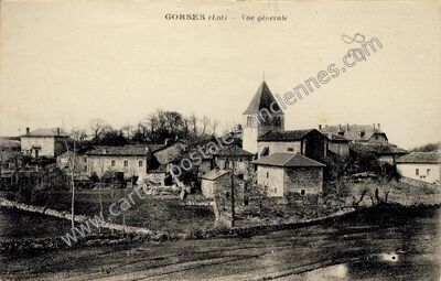 Carte postale ancienne Vue générale — Gorses (Lot)