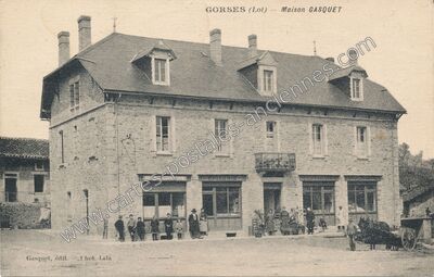 Carte postale ancienne Maison GASQUET — Gorses (Lot)