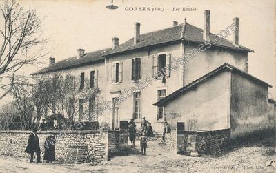 Carte postale ancienne Les Ecoles — Gorses (Lot)