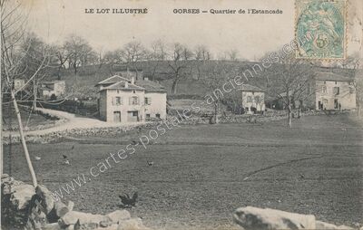 Carte postale ancienne Quartier de l'Estancade — Gorses (Lot)