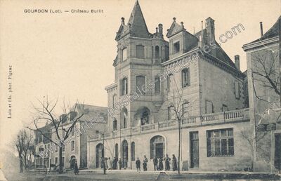 Carte postale ancienne Château Bullit — Gourdon (Lot)
