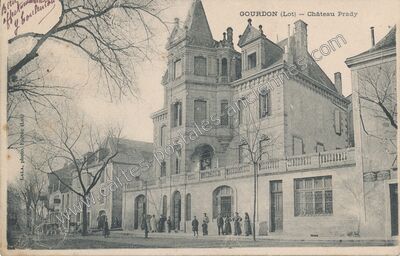 Carte postale ancienne Château Prady — Gourdon (Lot)