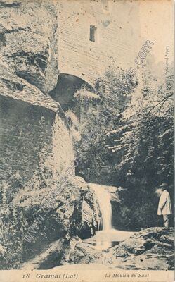 Carte postale ancienne Le Moulin du Saut — Gramat (Lot)