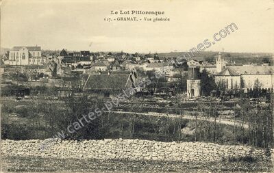Carte postale ancienne Le Lot Pittoresque - Vue générale — Gramat (Lot)