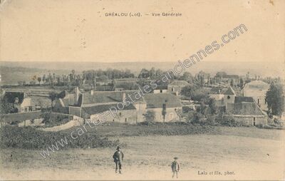 Carte postale ancienne Vue Générale — Gréalou (Lot)