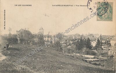 Carte postale ancienne Vue Générale — Lacapelle-Marival (Lot)