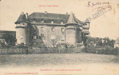 Carte postale ancienne Lou Costel bist dé pel lo prado — Lacapelle-Marival (Lot)
