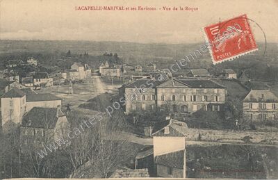Carte postale ancienne Vue de la Roque — Lacapelle-Marival (Lot)