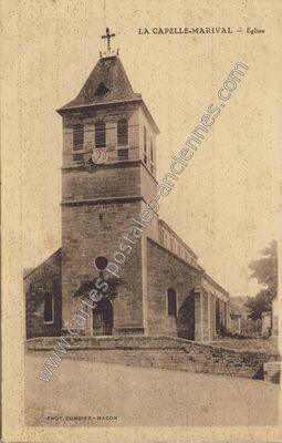 Carte postale ancienne L'Église — Lacapelle-Marival (Lot)