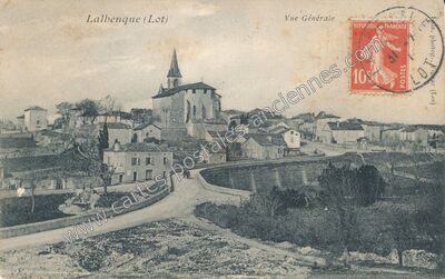 Carte postale ancienne Vue Générale — Lalbenque (Lot)