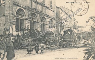 Carte postale ancienne La Mairie — Lalbenque (Lot)