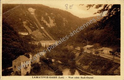 Carte postale ancienne Lamativie Gare — Lamativie (Lot)