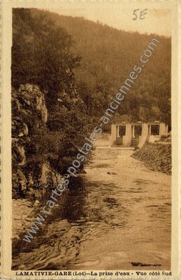 Carte postale ancienne Lamativie Gare — Lamativie (Lot)