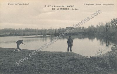 Carte postale ancienne Le Lac — Laramière (Lot)