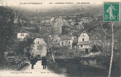 Carte postale ancienne Vue générale — Larroque-Toirac (Lot)