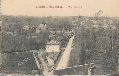 Carte postale ancienne Vue Générale — Lissac-et-Mouret (Lot)