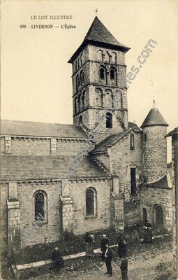 Carte postale ancienne L'Église — Livernon (Lot)