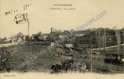 Carte postale ancienne Vue générale — Livernon (Lot)