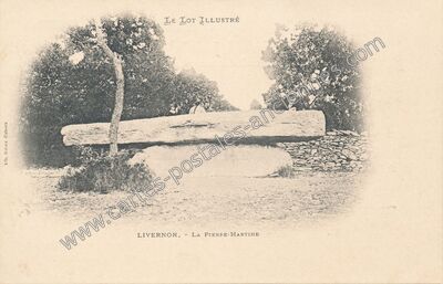 Carte postale ancienne La Pierre-Martine — Livernon (Lot)