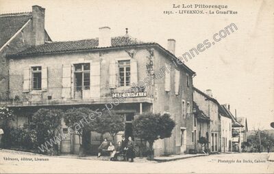Carte postale ancienne La Grand'Rue — Livernon (Lot)