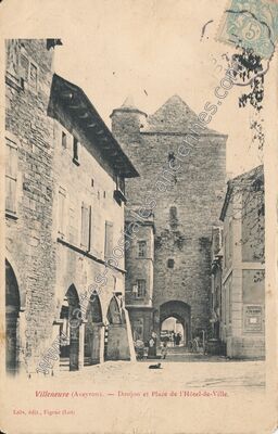 Carte postale ancienne Villeneuve — Villeneuve (Aveyron)