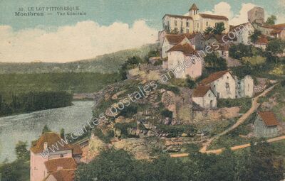 Carte postale ancienne Le Lot Pittoresque - Vue Générale — Montbrun (Lot)