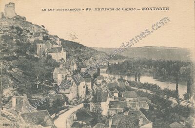 Carte postale ancienne Environs de Cajarc — Montbrun (Lot)